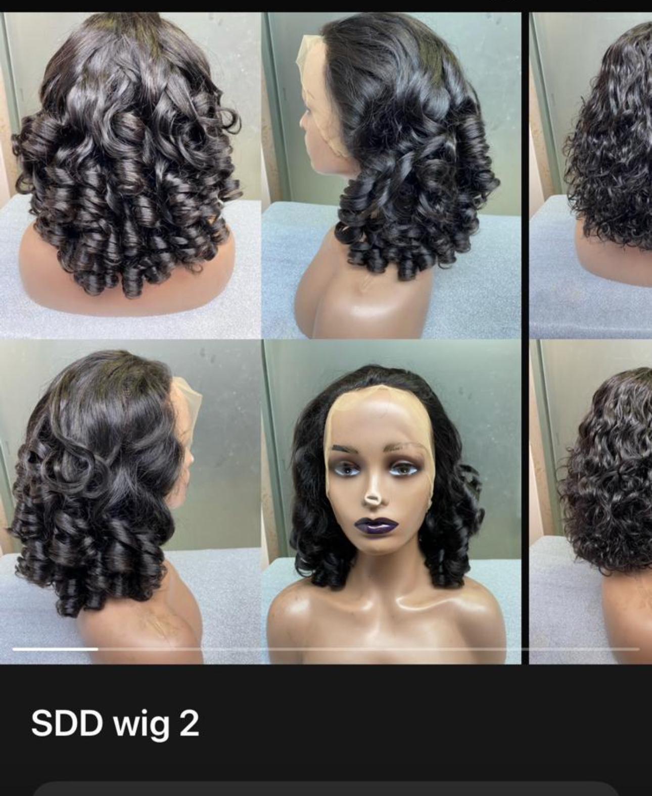 Indian Bouncy Curl Wig – 20", 300% Density - Image 2